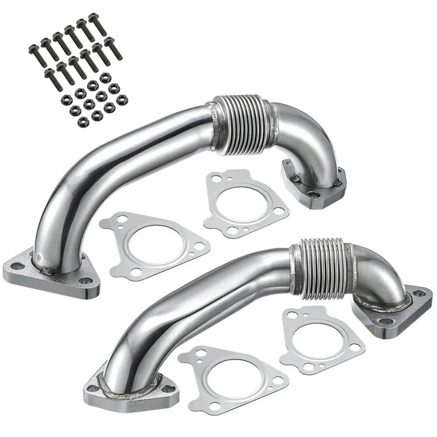 Seguler Up-Pipe & 3'' Downpipe Exhaust & CCV PCV Reroute Kit for 2004.5-2010 6.6L Chevy GMC Duramax