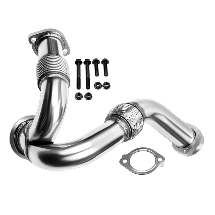 Seguler 2003-2007 6.0L Ford F250 F350 F450 Powerstroke Diesel Heavy Duty Polished Exhaust Up-Pipe Y-Pipe