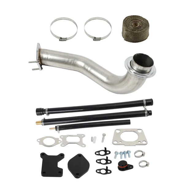 Seguler 4" DPF Race pipe & 3.5'' Downpipe Exhaust & Cooler EGR Valve Delete kit for 2017-2022 6.6L Chevy GMC Duramax