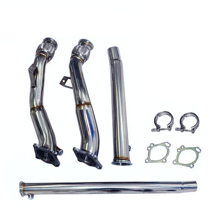 Seguler 1997-2005 K04/RS6 Fits Audi S4 B5 A6/Allroad C5 2.7L Bi Turbo 3"-2.5" Catless Downpipe Exhaust