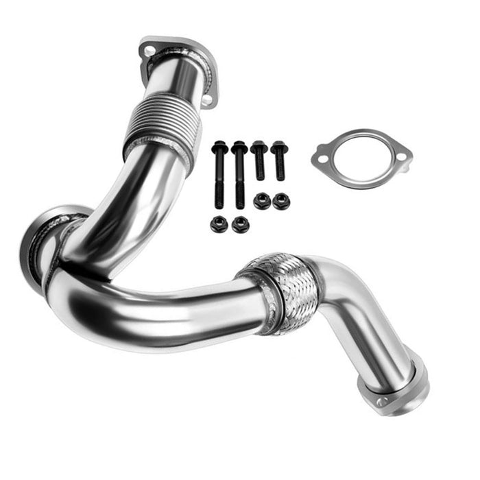 Seguler 2003-2007 6.0L Ford F250 F350 F450 Powerstroke Diesel Heavy Duty Polished Exhaust Up-Pipe Y-Pipe