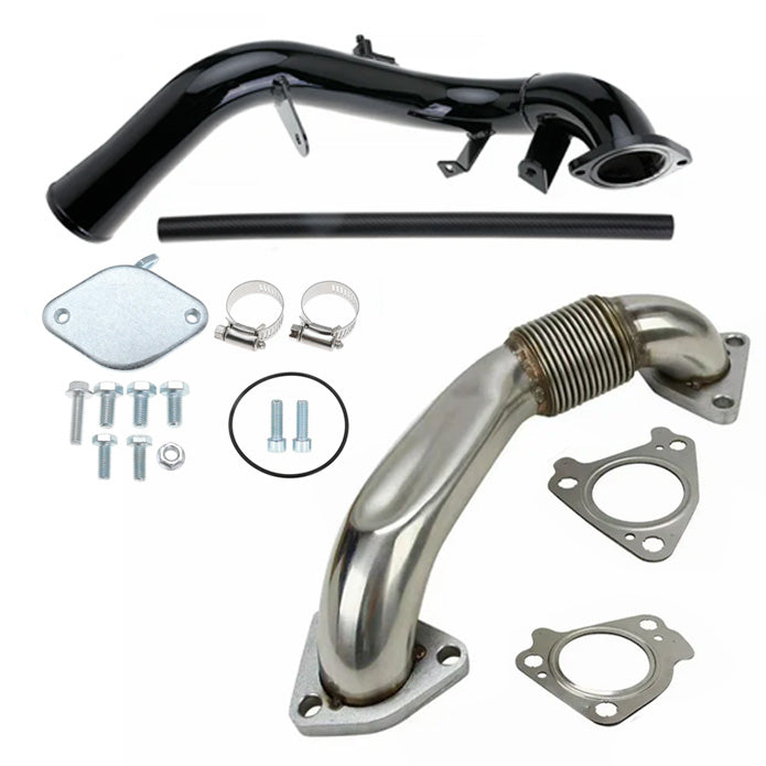 Seguler 2006-2007.5 6.6L Chevy GMC Duramax Passenger Up-Pipe & Intake Tube & EGR valve Delete Kit