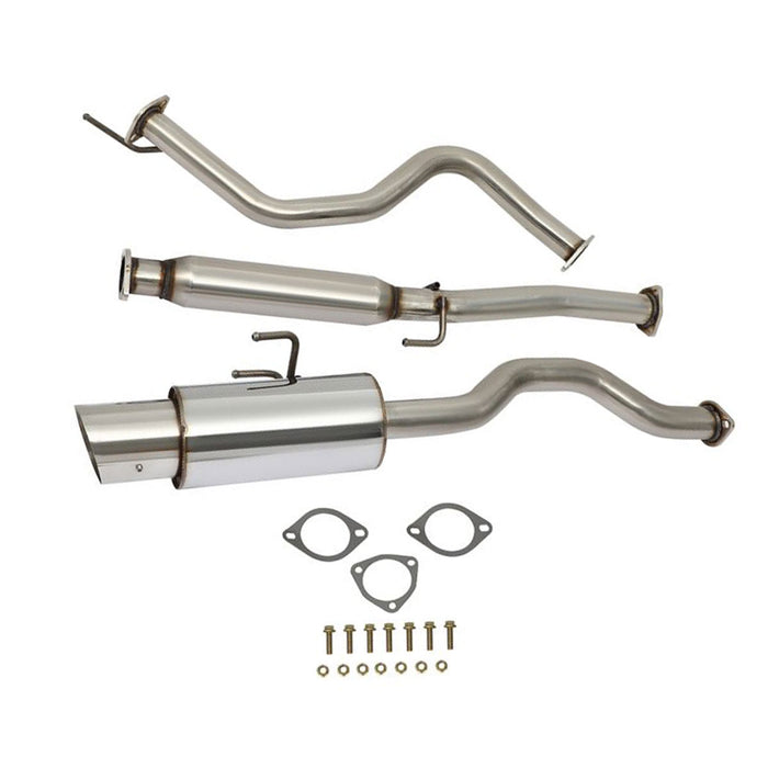 Seguler 1992-2000 1.6L Honda Civic 4 Inch Burnt Rolled Muffler Tip 2.25" Catback Exhaust System