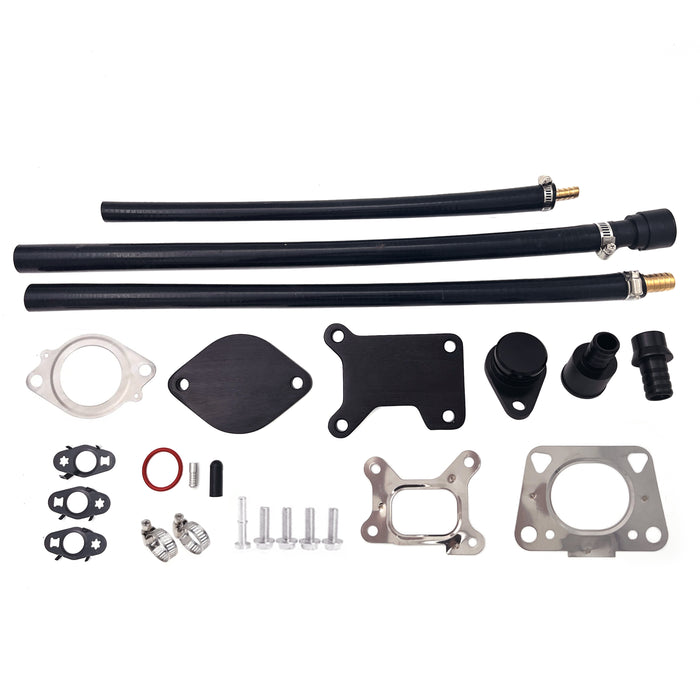 Seguler 4" DPF Race pipe & 3.5'' Downpipe Exhaust & Cooler EGR Valve Delete kit for 2017-2022 6.6L Chevy GMC Duramax