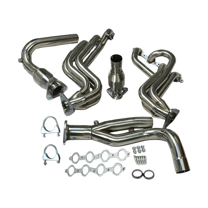 Seguler 1999-2005 Chevy GMT800 V8 Engine Truck Stainless Steel Manifold Headers Y-Pipe Gasket