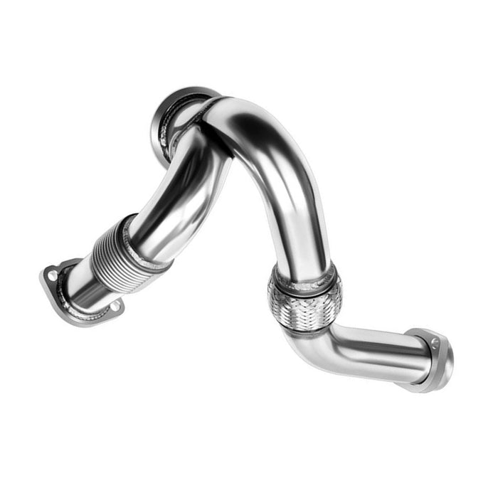 Seguler 2003-2007 6.0L Ford F250 F350 F450 Powerstroke Diesel Heavy Duty Polished Exhaust Up-Pipe Y-Pipe