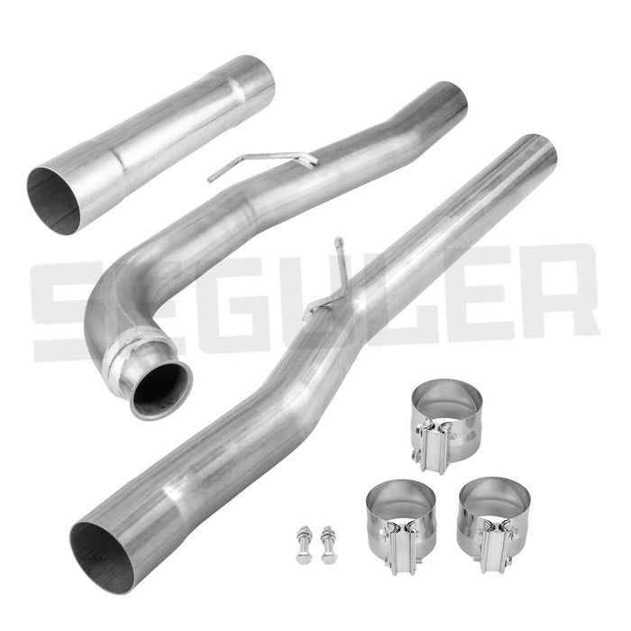 Seguler 2011-2015 6.6L Chevy Silverado GMC Sierra Duramax 4" DPF Delete Pipe & Cooler EGR Valve Delete Kit