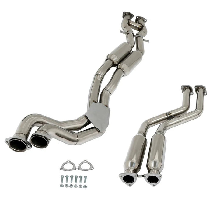 Seguler 1999 2001 2003-2006 BMW M3 3.2L Catback Exhaust System Down Pipe Rounded Front Pipe Muffler Generic