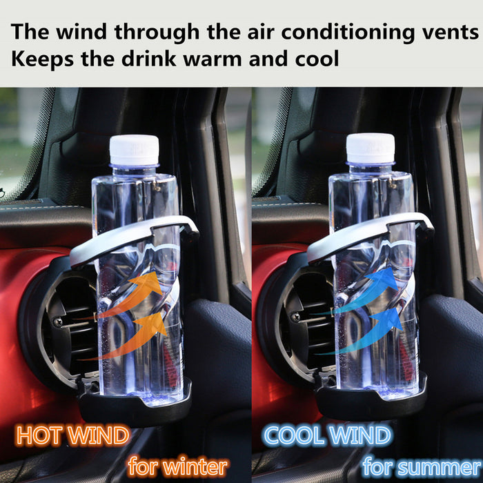 for 2007-2023 Wrangler JK JKU JL JLU Air Condition Outlet Vent Cup Holder Folding Air Vent Cup Bottle Mount