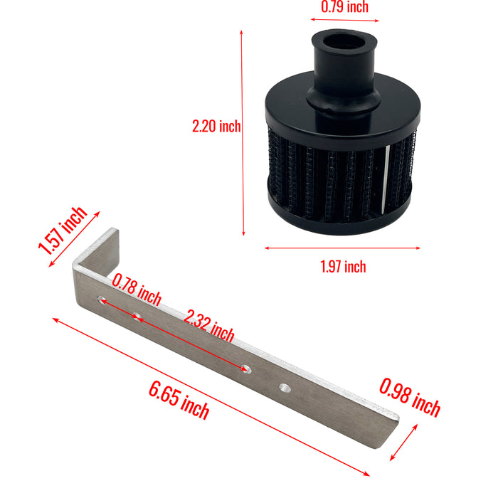 Seguler Oil Catch Reservoir Breather Can Tank and Filter Cylinder Aluminum Universal