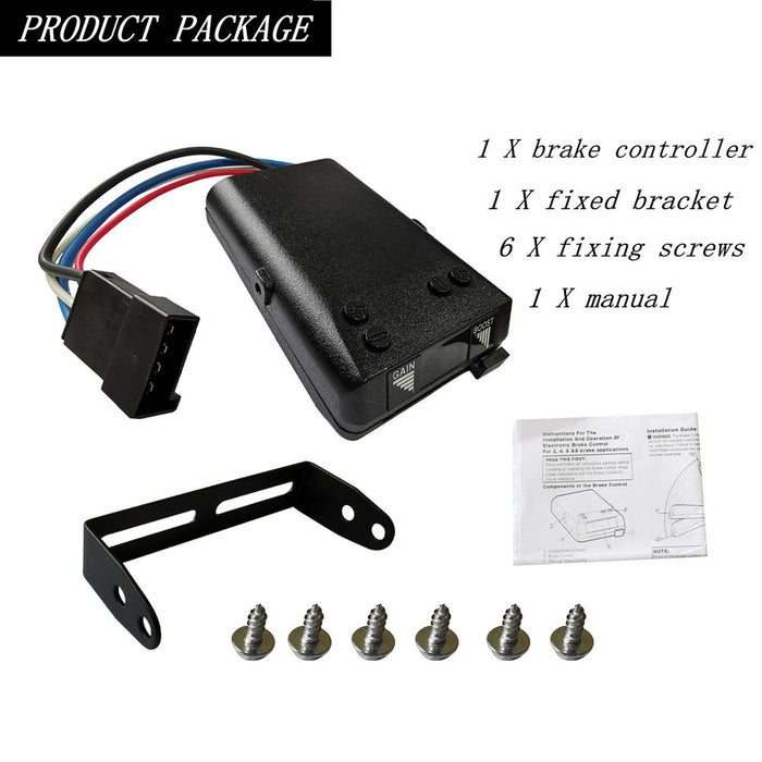 Time Delay Electronic Trailer Brake Controller Digital Brake Control for 1 to 4 Axle Trailers