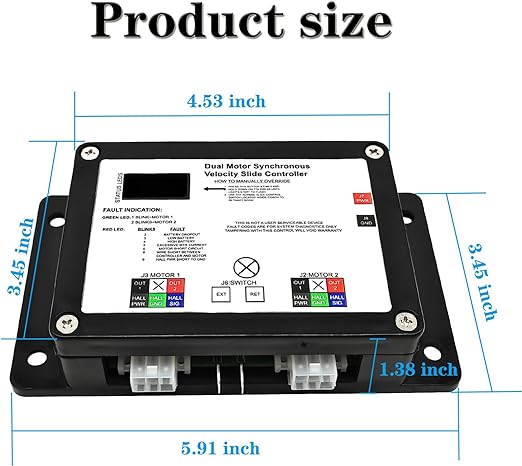 Seguler 13398-DO Dual Synchronous Velocity Slide Controller Assembly for Controller V-Sync II Compatible for in-Wall Slide-Out on RV