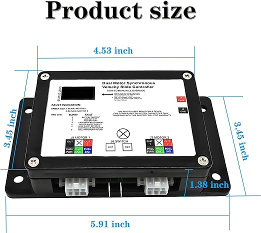 13398-DO Dual Synchronous Velocity Slide Controller Assembly for Controller V-Sync II Compatible for in-Wall Slide-Out on RV