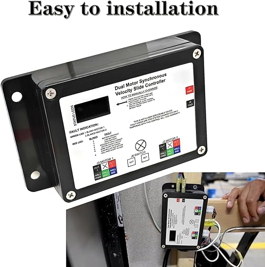 Seguler 13398-DO Dual Synchronous Velocity Slide Controller Assembly for Controller V-Sync II Compatible for in-Wall Slide-Out on RV