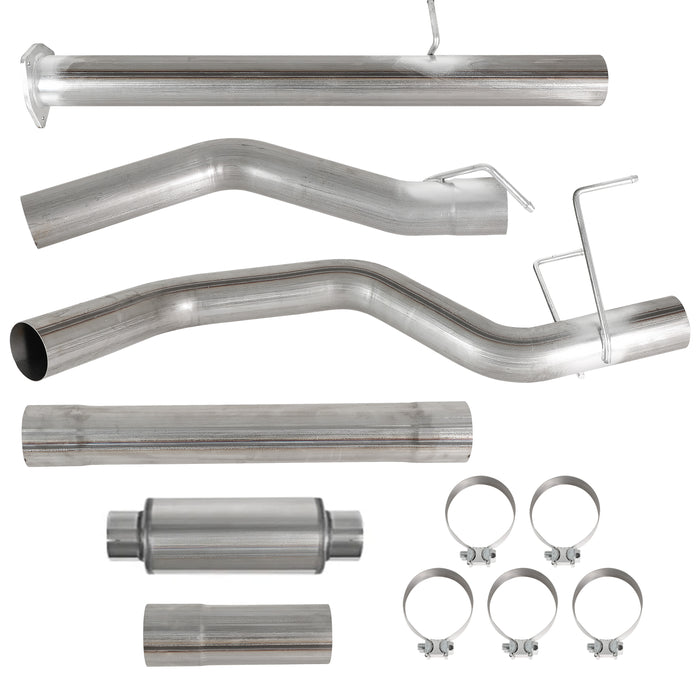 Seguler 2013-2018 6.7L Dodge Ram Cummins 4" Downpipe back Exhaust  DPF Delete Pipe (With Muffler)