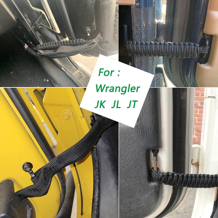for 2007-2023 Wrangler JK JKU JL JLU & Gladiator  JT Door Limit Strap Footman Loops Fixed Limit Strap with Screws