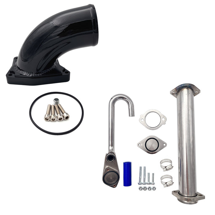 For 2003-2007 6.0L Ford F250 F350 F450 F550 Powerstroke Diesel EGR Bypass Delete Kit & Intake Elbow