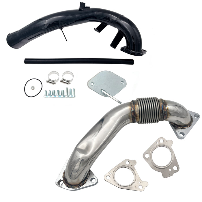 Seguler 2006-2007.5 6.6L Chevy GMC Duramax Passenger Up-Pipe & Intake Tube & EGR valve Delete Kit