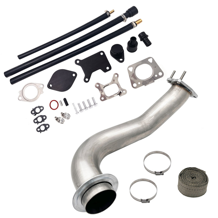 Seguler 2017-2023 6.6L Chevy GMC Duramax Diesel 3.5'' Downpipe Exhaust & Cooler EGR Valve Delete kit