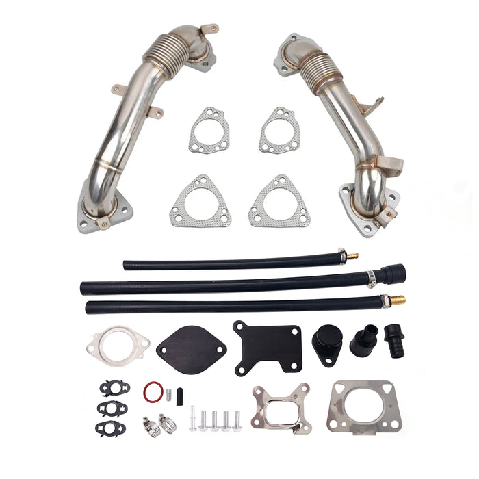 Seguler 2017-2023 6.6L Chevy GMC Duramax L5P 3.5" High Flow Exhaust Up Pipes & Cooler EGR Valve Delete kit