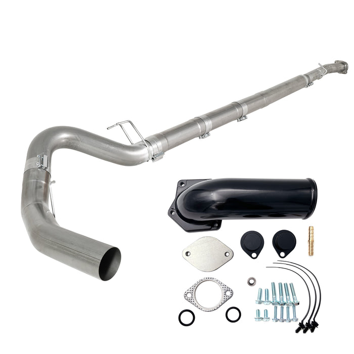 Seguler 5" Downpipe Back DPF Delete Pipe & EGR valve Delete Kit for 2008-2010 6.4L Ford Powerstroke