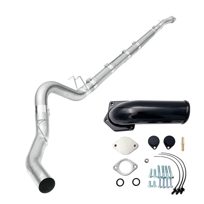 Seguler 5" Downpipe Back DPF Delete Pipe & EGR valve Delete Kit for 2008-2010 6.4L Ford Powerstroke