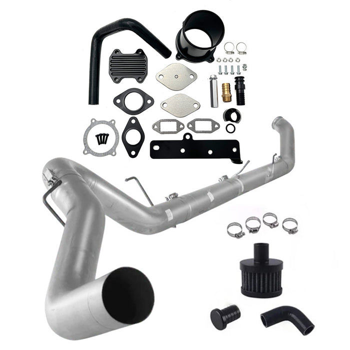 Seguler 5″ Turbo Back DPF Delete Pipe/CCV/EGR Cooler Throttle Delete Kit for 2013-2018 6.7L Ram Cummins