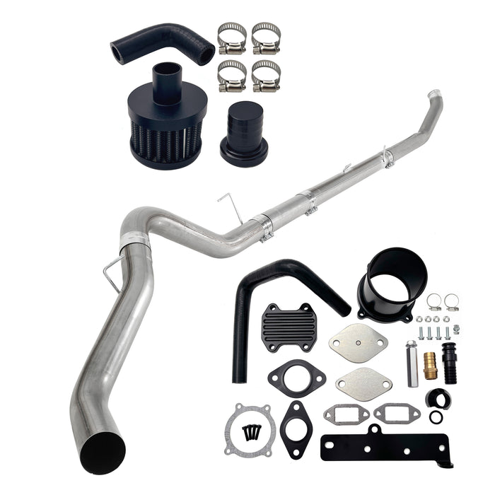 Seguler 5″ Turbo Back DPF Delete Pipe/CCV/EGR Cooler Throttle Delete Kit for 2013-2018 6.7L Ram Cummins