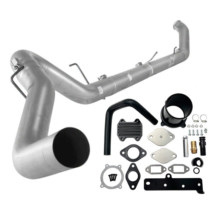 Seguler 5″ Turbo Back Exhaust DPF Delete Pipe & Cooler & Throttle EGR Valve Delete Kit for 2013-2018 6.7L Dodge Ram Cummins