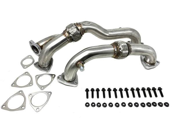 Seguler 2008-2010 6.4L Ford F250 F350 F450 F550 Powerstroke Diesel Heavy Duty Polished Exhaust Up-Pipe