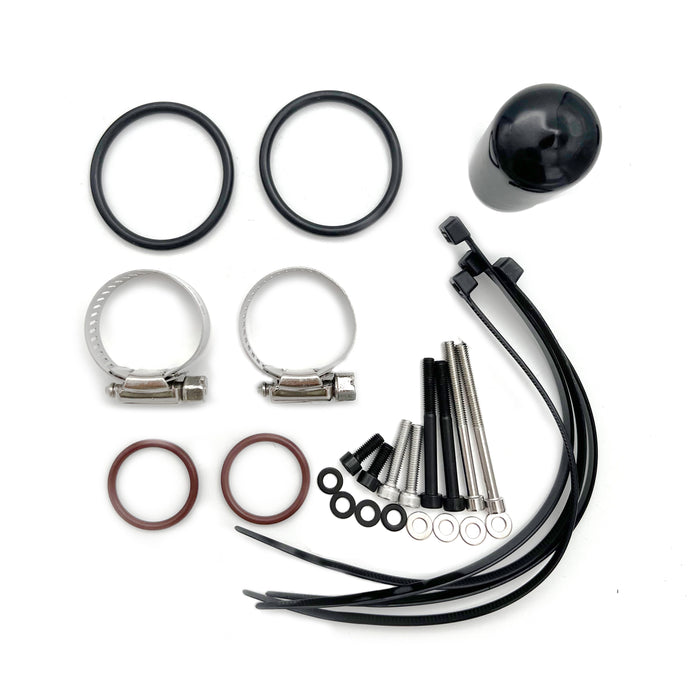 Seguler 4" Diesel Super Duty Exhaust Delete Pipe & CCV PCV Reroute Engine Ventilation EGR Valve Delete Kit for 2011-2019 6.7L Ford Powerstroke