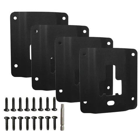 For 2015-2019 Ford F150 F250 F350 Tie Down Brackets Truck Bed Cargo Standard Bed Interface Plate Set 4 With 16 Anti-theft Screws